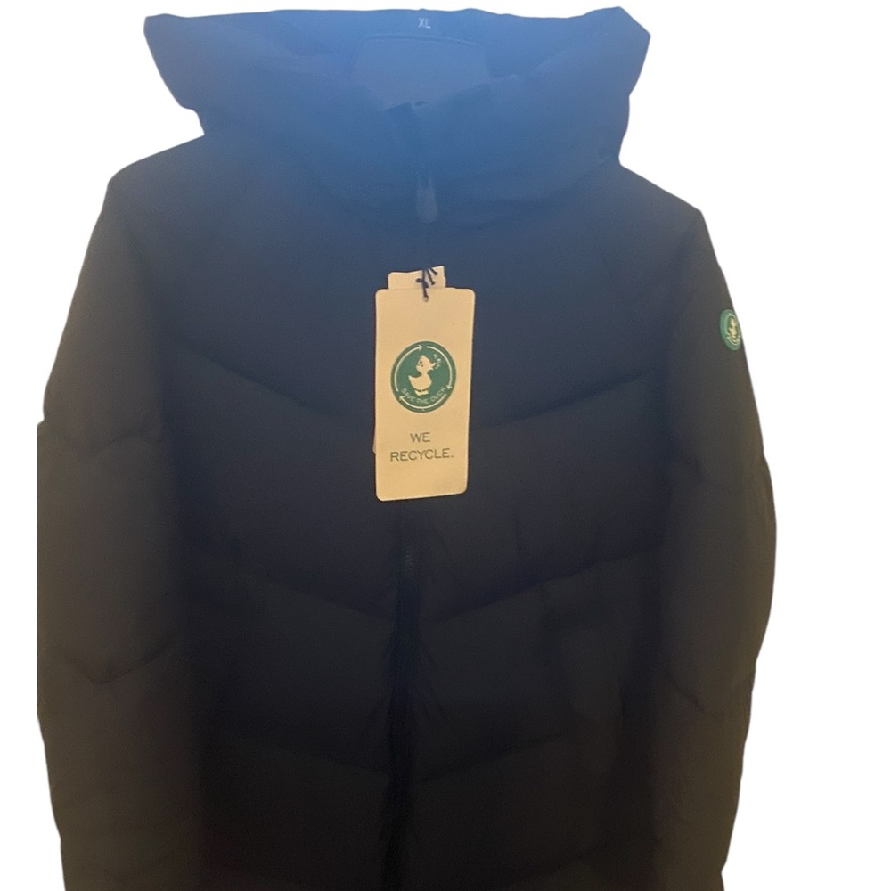 Save the duck  black small knee length puffer jacket. NWT